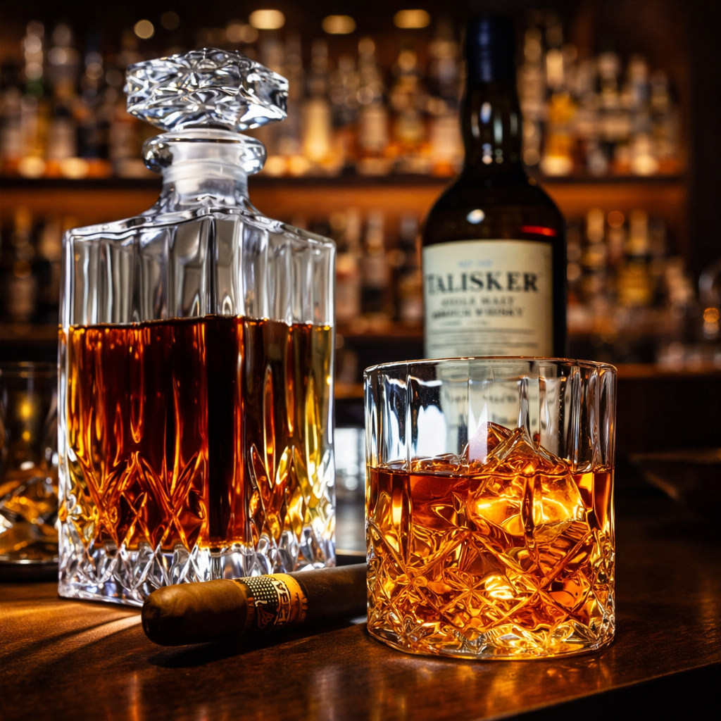 Whisky Decanter - Set with Bottles and Glasses