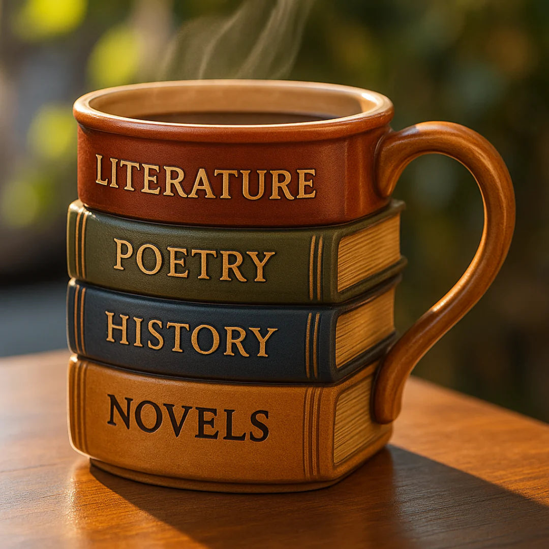 Book Lovers Paradise – Handmade 3D Library Coffee Mug