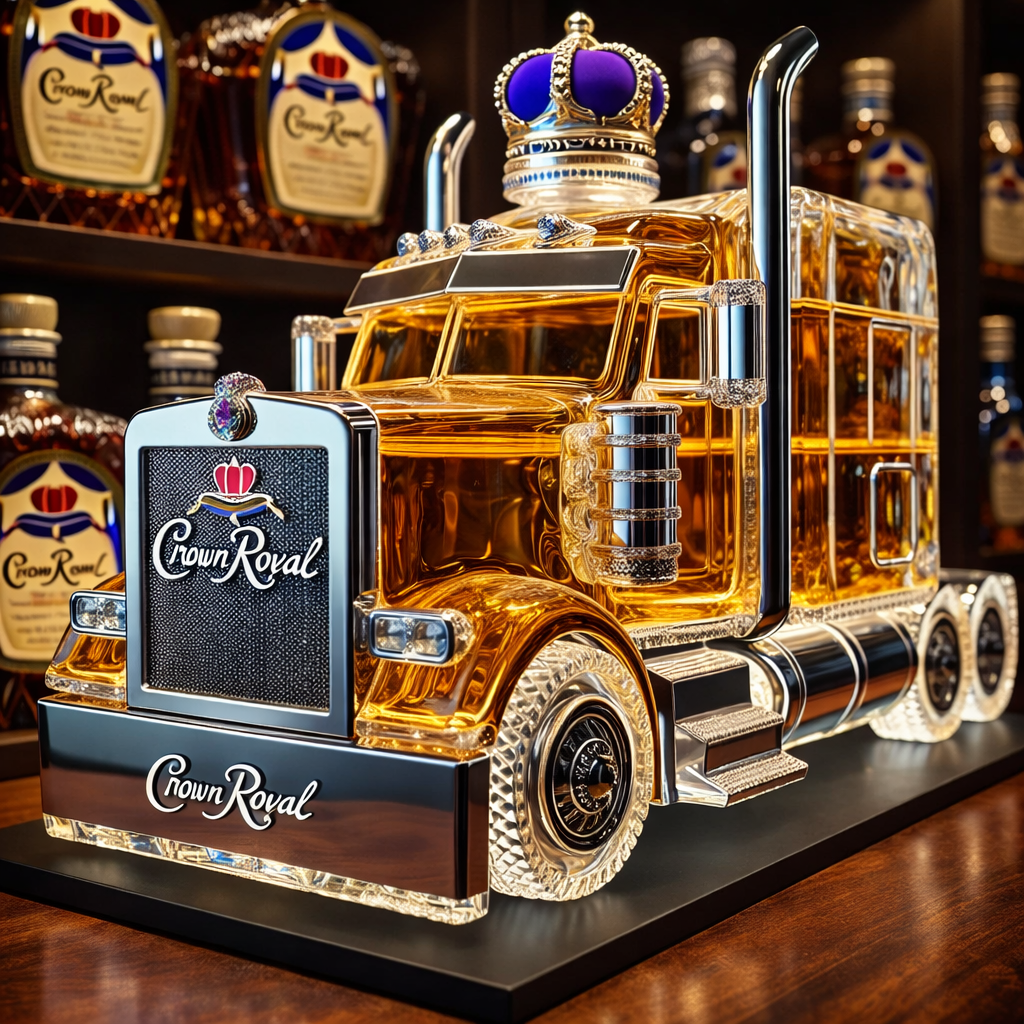 Semi Truck Whisky Bottle