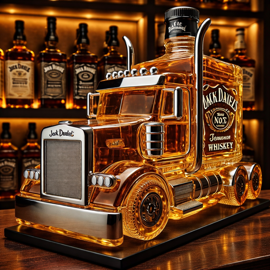 Semi Truck Whisky Bottle