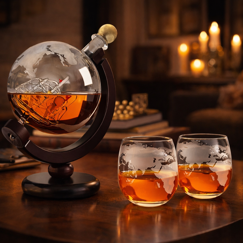Whiskey Decanter - World Map Edition