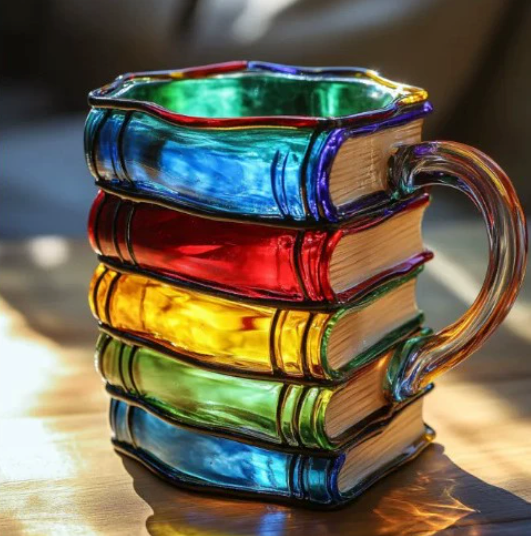 Handmade Colorful Book Mug